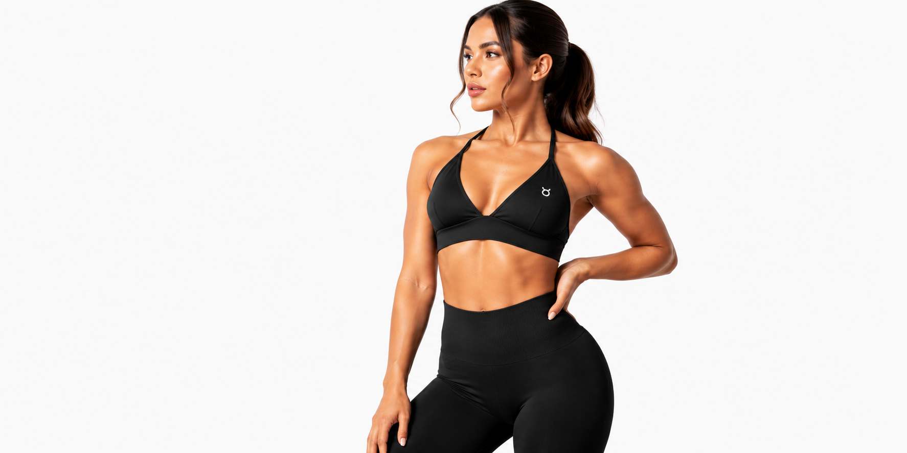Top halter — negro
